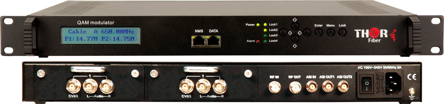 Thor H-2CVBS-QAM-IP 2 Channel CVBS Digital TV Encoder Modulator with IPTV Server