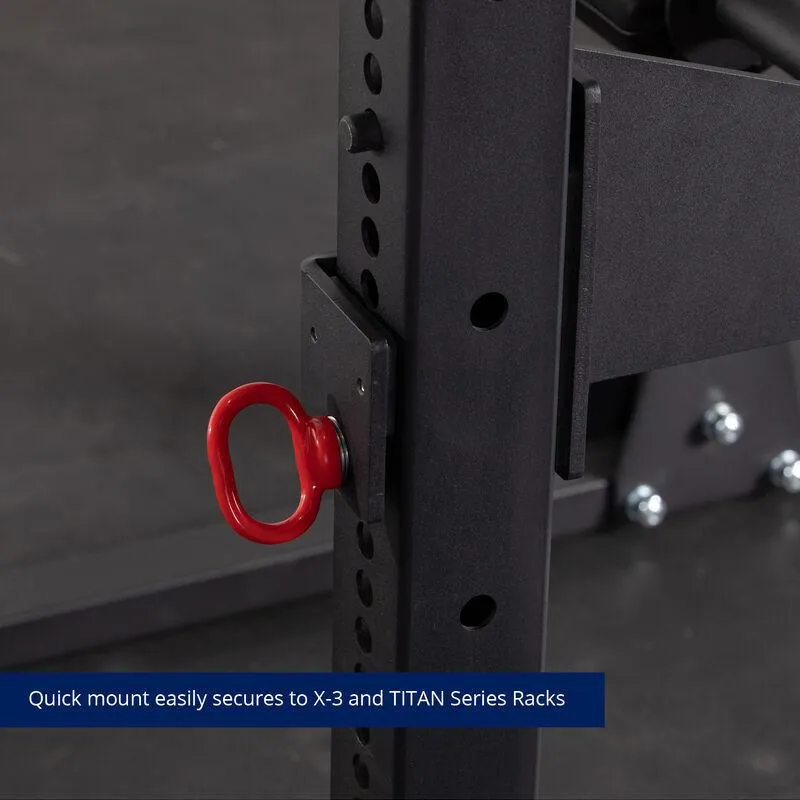Titan Rack Mount Leg Roller and Lat Tower Knee Holder