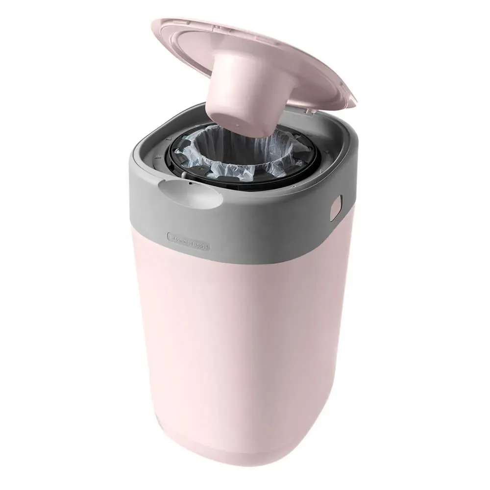 Tommee Tippee Twist And Click Advanced Nappy Bin W/ 1 Refill Cassette (Pink)
