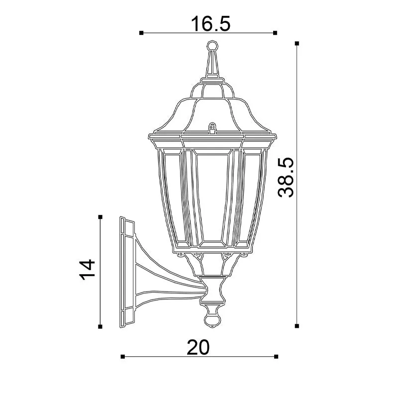 Traditional Coach Wall Light in Black, Green or Beige