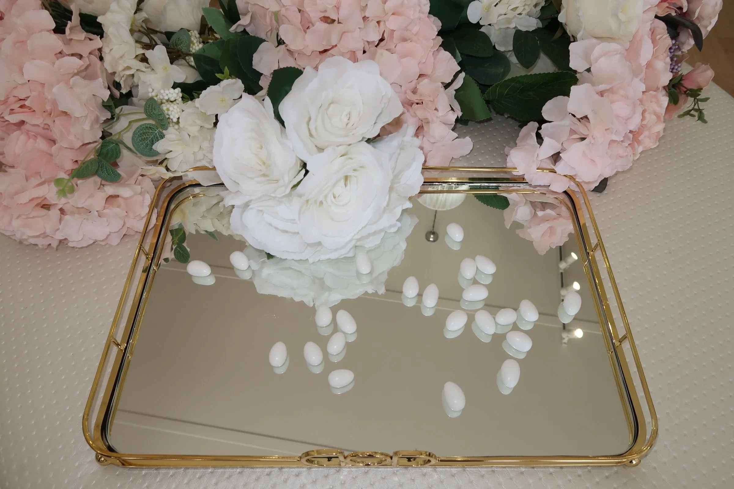 Tray - Gold Rectangular Vintage