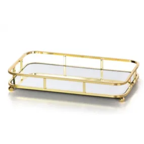 Tray Le Louvre Gold Rect - Small