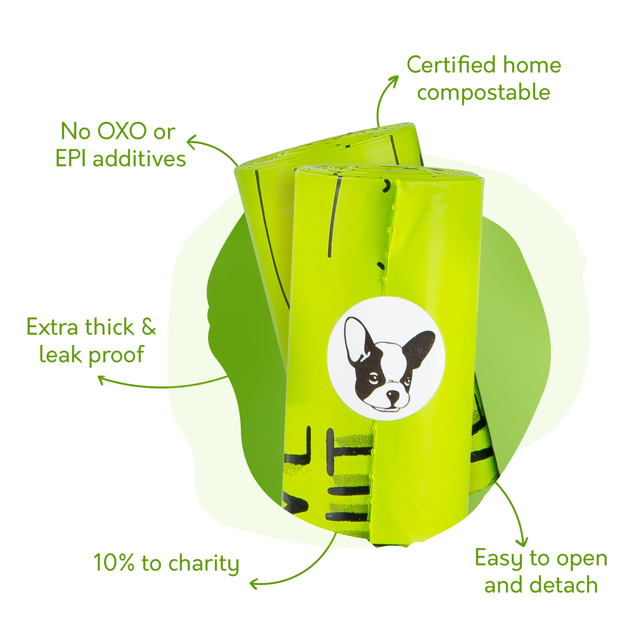 TÜV Austria HOME Compost Certified Dog Poop Bags - F2