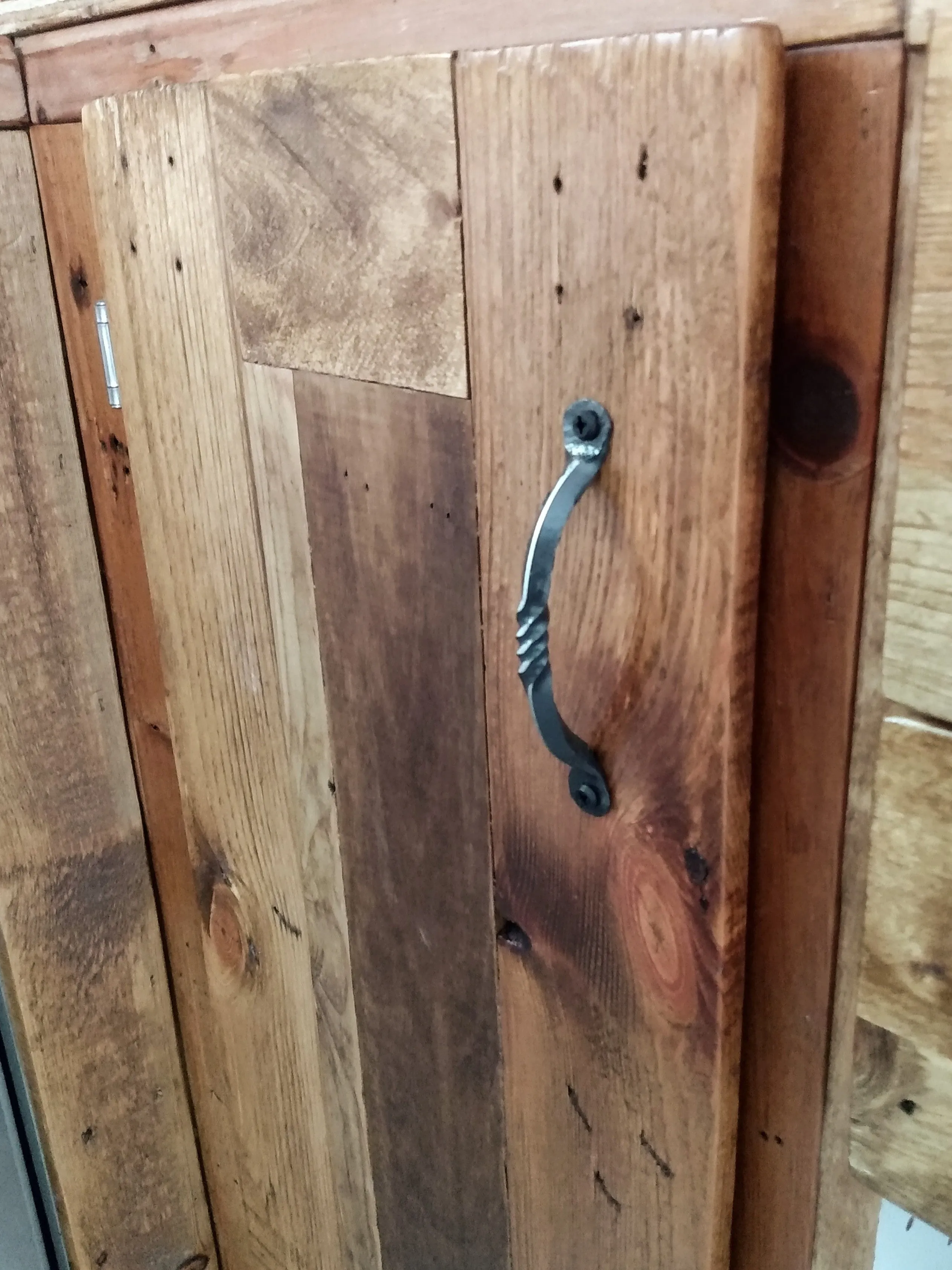 Twisted Iron Drawer Pulls - Black and Silver
