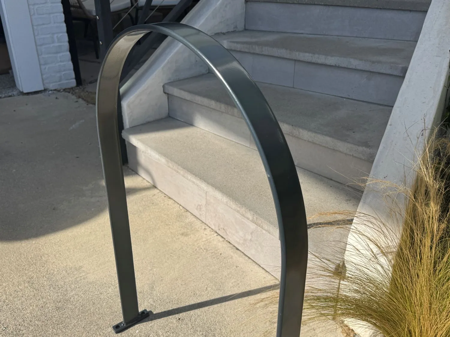 U-Shaped Industrial Metal Bike Rack for Sidewalks (Galvanized)