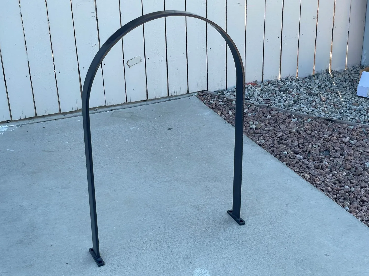 U-Shaped Industrial Metal Bike Rack for Sidewalks (Galvanized)