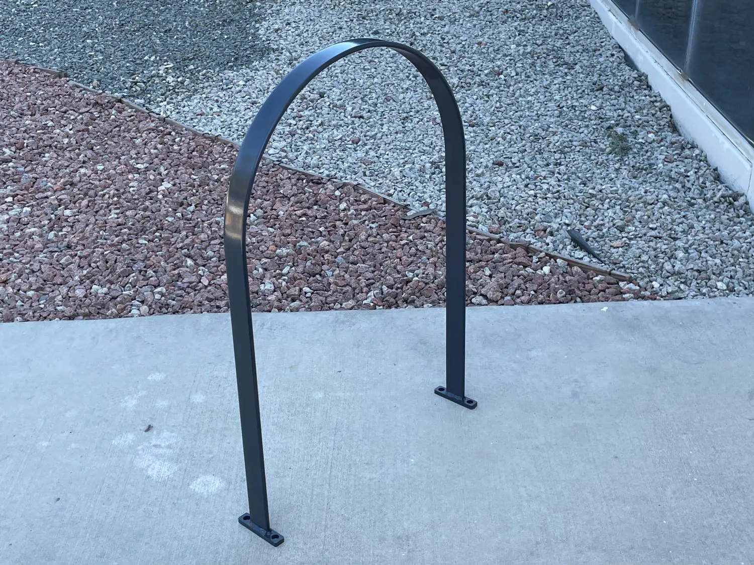 U-Shaped Industrial Metal Bike Rack for Sidewalks (Galvanized)