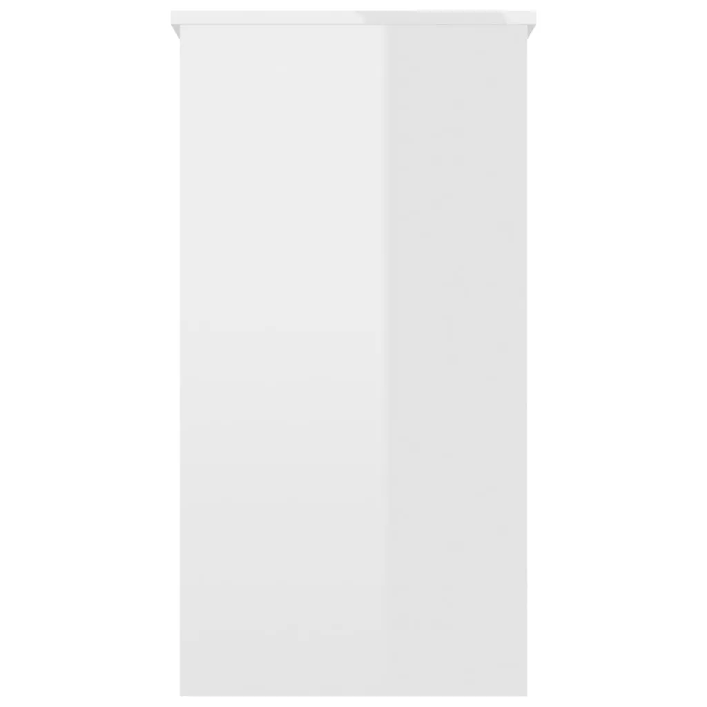 vidaXL Desk High Gloss White 80x40x75 cm Engineered Wood