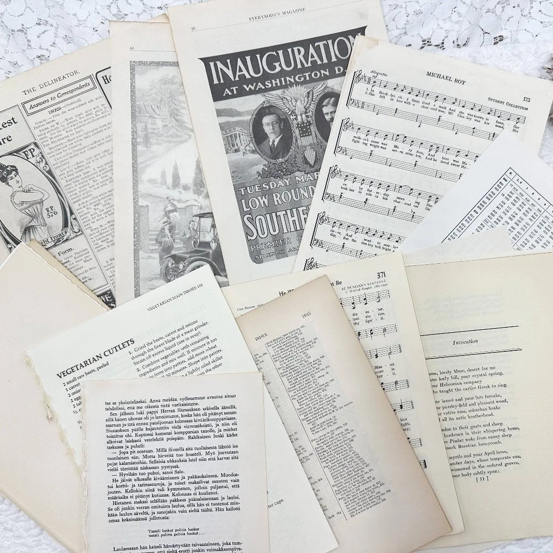 Vintage Writing Ephemera Kit