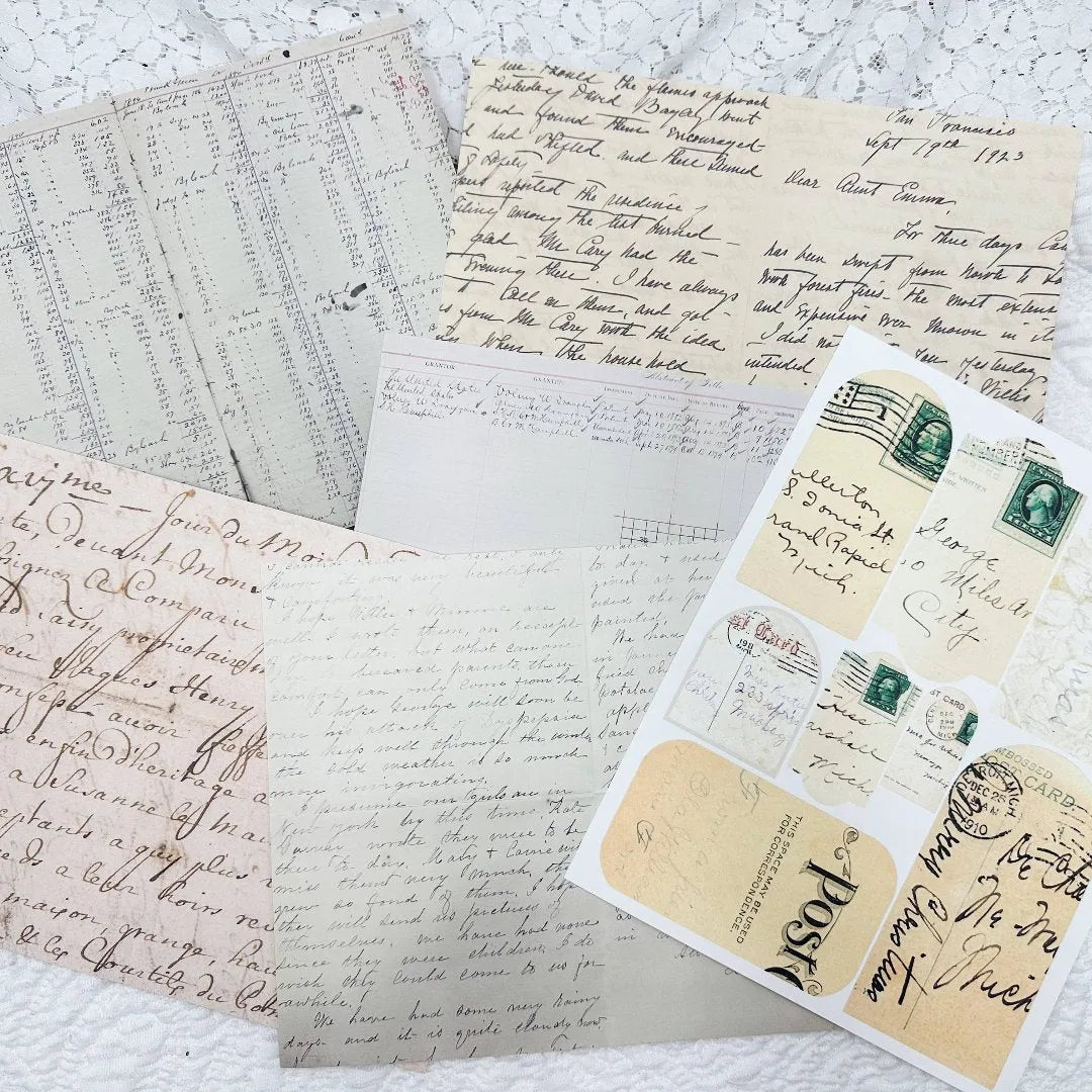 Vintage Writing Ephemera Kit