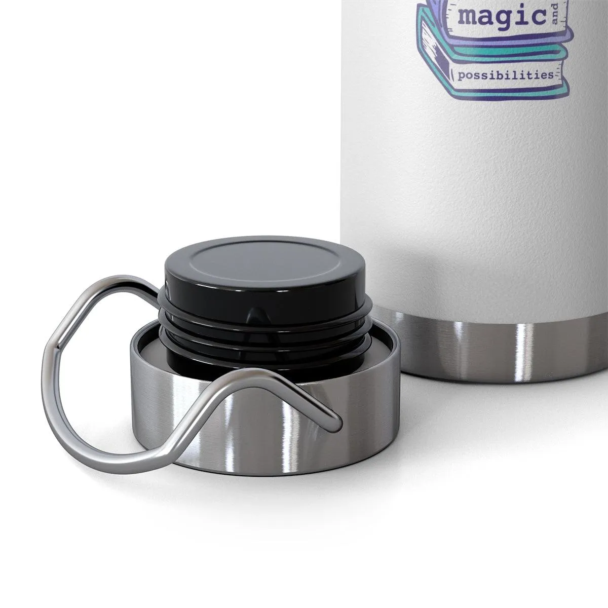 Water Bottle: Books Are Magical - Skoshie the Cat (22 oz)