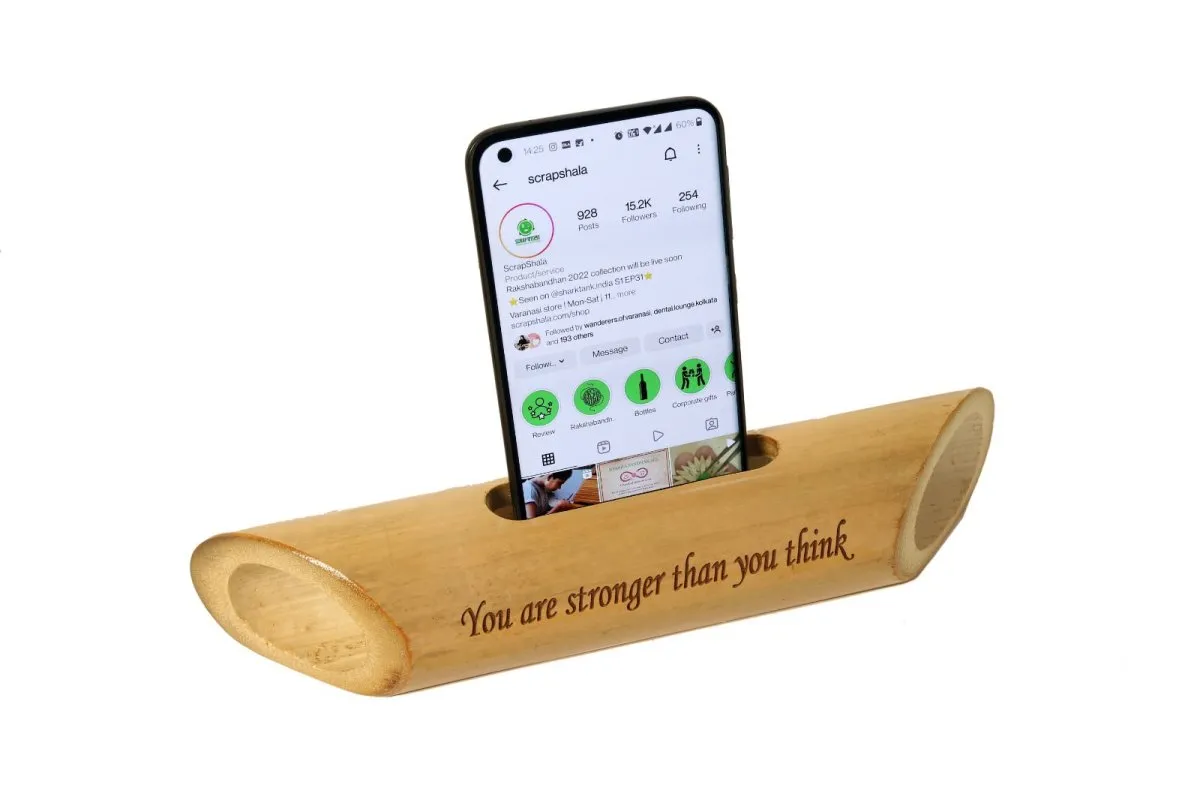 You are Stronger Than You Think Bamboobeat Natural Speaker - Portable Mobile Holder