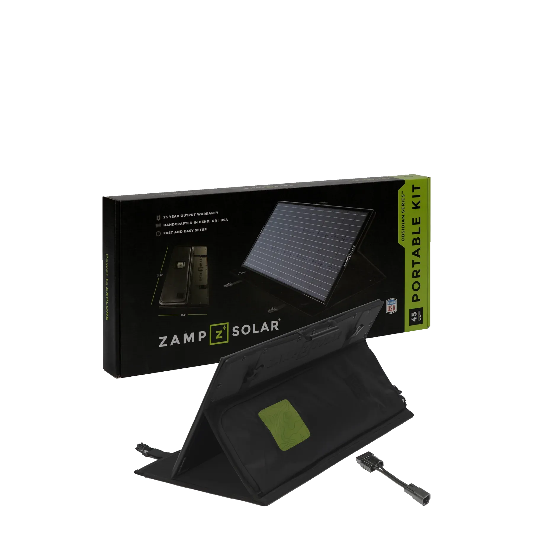 Zamp Solar OBSIDIAN® SERIES 45-Watt Dometic PLB40 Charging Kit (No Charge Controller Included)